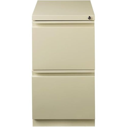 Hirsh Industries Scranton & Co 20" 2-Drawer Metal Mobile Pedestal Filing Cabinet, Beige Finish, 27.75" H, Hidden Casters, Letter-Size File Compatibility, Lockable, Commercial Grade Office Furniture - color: Beige