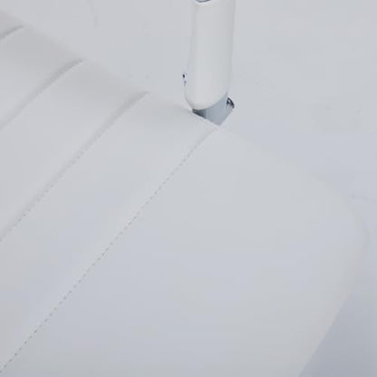 White Leather Ribbed Office High-Back Desk Conference Chairs with Wheels | Ergonomic High-Back Executive Chairs with Wheels Adjustable Swivel Computer Task Desk Chair with Arms and Thick Padded Seat - color: White, size: High Back