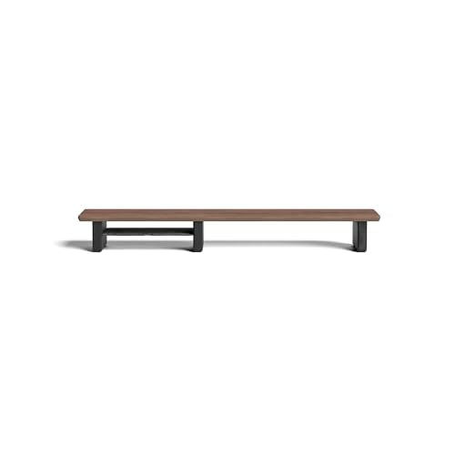 Raico Desk Cockpit Shelf Monitor Stand System Dual Screen Setup Wood Large Desk Accessory Organizer Unit (Walnut, Medium v2 | 36 Inches) - color: Walnut, size: Medium v2 | 36 Inches