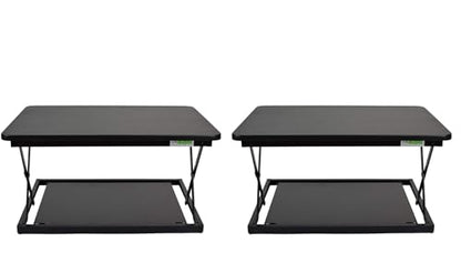 Uncaged Ergonomics Small Standing Desk Converter & Desk Riser (2 Pack) - color: 2 Pack | BLACK