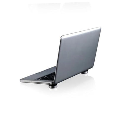 Ipetboom Aluminum Alloy Adjustable Height Laptop Stand Cooler Base with Radiator Function, Portable Notebook Support Bracket for Home and Office Use, Black