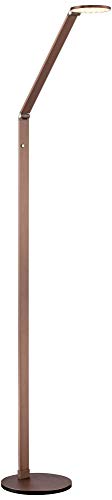 Magnum Adjustable Height French Bronze Task LED 61" Tall Floor Lamp | Modern Minimalist Style Bright Lighting Dimmer Switch for Living Room Reading House Bedroom Home Office