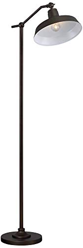 Kayne 61" Tall Satin Bronze Rustic Downbridge Floor Lamp - color: Bronze