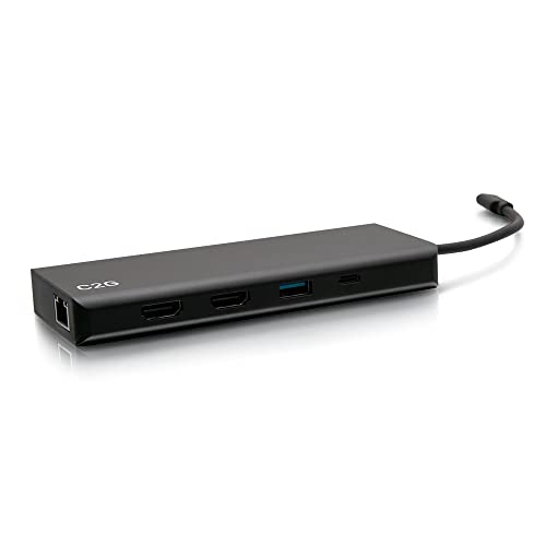 USB-C 9-in-1 Dual Display Docking Station with HDMI, Ethernet, USB, 3.5mm Audio and Power Delivery up to 60W - 4K 30Hz (TAA Compliant) - TAA Compliant