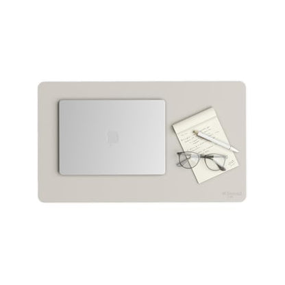 Smead Vegan Leather Desk Pad Mat, Office Desk Mat, Small, Sandstone Beige | Waterproof desk pad protector, writing mat and desk blotter. Non-slip suede grips under a laptop, keyboard and mouse. - color: Sandstone Beige, size: 13.7" x 23.6"