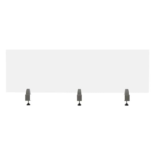 60'' × 18” Desk Divider Privacy Panel, Frosted Acrylic Table Top Sneeze Guard, Acoustic Wall Partition, Desktop Privacy Panel for Office Reduce Noise and Visual Distractions - size: 60'' × 18”