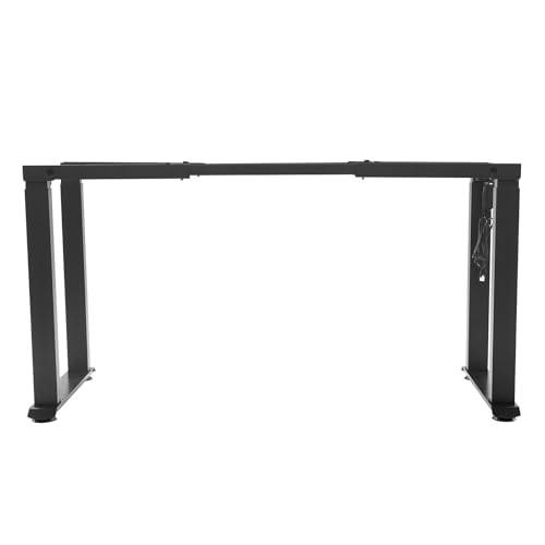 Electric 4-Leg Dual Motor Standing Desk Frame | Height Adjustable Standing Desk Frame | No Desktop | Anti-Collision Detection Stand Up Desk Frame Workstation | Black Frame Only