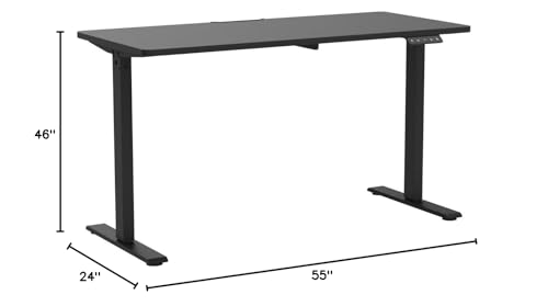 FLEXISPOT 55x24 Inch Electric Standing Desk, Black - color: Black, size: 55"x24"