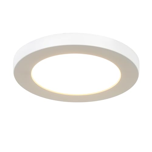 KSANA 5 Inch LED Flush Mount Ceiling Light, 5 CCT Selectable Ultra-Slim Round Flat Panel Light, Triac Dimmable 5%-100%, 8W 560LM Ceiling Light Fixture for Kitchen, Bedroom, Hallway, Office - size: 5 Inch