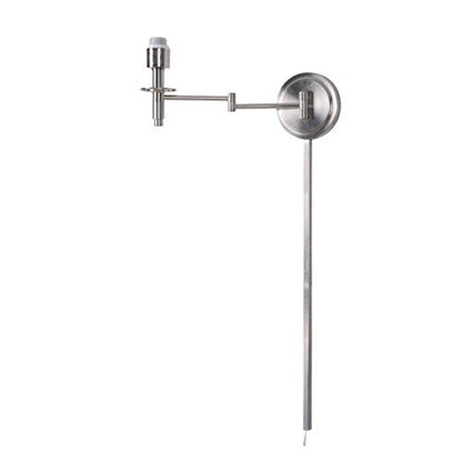 Kenroy Home Sheppard Wall Swing Arm Lamp with Brushed Steel Finish, Modern Style, 12.75" Height, 20" Width, 18" Depth