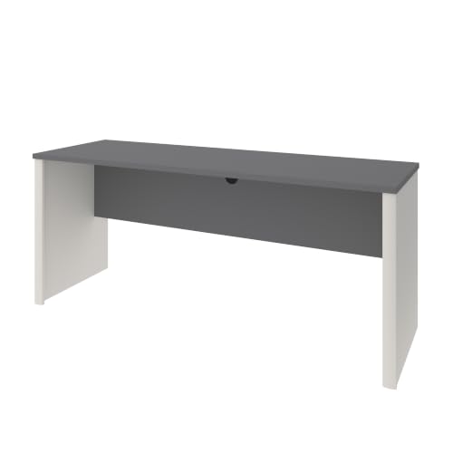Bestar Narrow Desk Shell, Slate, Connexion, 72W - color: Slate & Sandstone