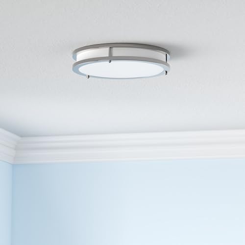36W 3600lm Super Bright LED Light Fixtures, 2PACK Modern Flush Mount Ceiling Lights Daylight White 5000K, 13 Inch Dimmable Lamps for Kitchen Bathroom Hallway Bedroom, Brushed Nickle - color: Brushed Nickle-5000K-2, size: 13 inch