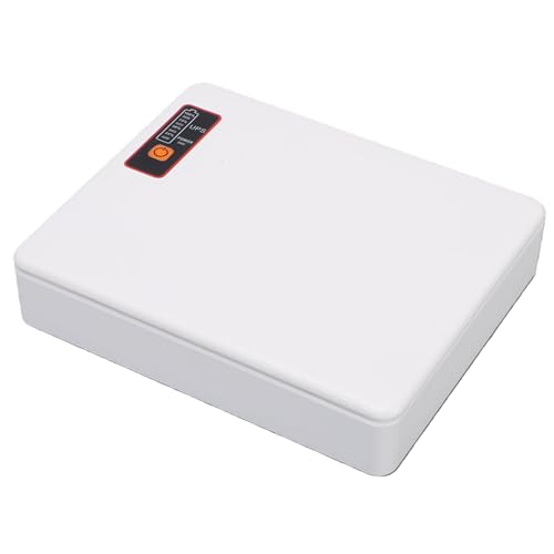 Mini UPS Battery Backup, ABS DC Uninterruptible Power Supply 12000mAh 18W with 5V 9V 12V Outputs, Router Modem Security Camera LED Light Backup for Home Office (US Plug)