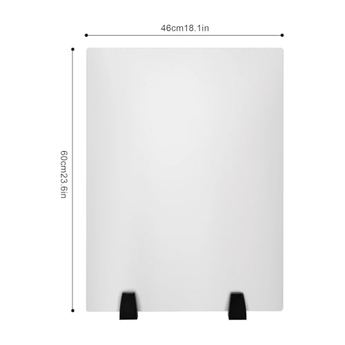 Freestanding Desktop Divider 2 Pack Desk Privacy Panels,Modern Dual Frosted Plexiglass Clamp-on,Cubicle Dividers(30 x 18) - size: 30 x 18