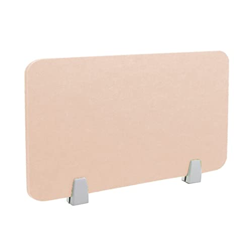Acoustic Desk Divider Desk Partition with 2 Clips Desk Privacy Panel Visual Distractions Reducing Table Divider for Student Call Centers Offices Classrooms Library, 20" x 16", Beige - color: Beige, size: 20" x 16"