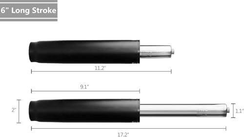6" Chair Hydraulic Cylinder Replacement for Office Chair Gas Lift Cylinder | Universal Class 4 office chair gas lift cylinder replacement 450 lbs heavy duty piston fits most executive office desk chairs - size: 6 inch