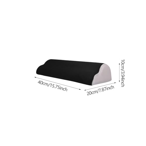 Under Desk Footrest Ergonomic Leg Rest Cushion - Portable Office & Travel Foot Stool- Black - color: Black
