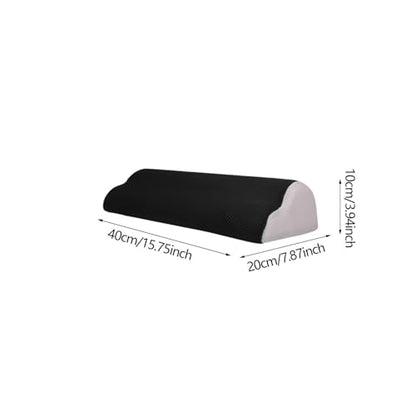 Under Desk Footrest Ergonomic Leg Rest Cushion - Portable Office & Travel Foot Stool- Black - color: Black