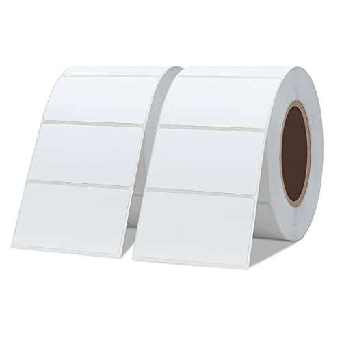Hybsk 2.25x1.25 inch Direct Thermal Labels for Barcodes, Address, Compatible with Rollo Label Printer & Zebra Desktop Printers (2.25"x1.25",2 Rolls White) - color: 2 Rolls White, size: 2.25"x1.25"