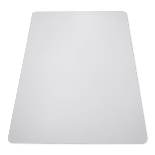 Amazon Basics Office Chair Mat for Hard Floors, Clear, Smooth Surface, Protects Hard Floors, 46" x 60" - size: 46" x 60"
