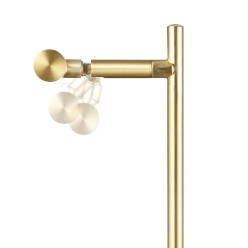 Globe Electric 52889 West 15" LED Integrated Desk Lamp, Matte Brass, 200 Lumens, Dimmer Rotary Switch - color: West, size: 15 inch