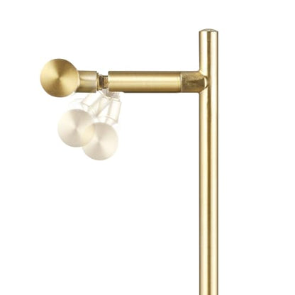 Globe Electric 52889 West 15" LED Integrated Desk Lamp, Matte Brass, 200 Lumens, Dimmer Rotary Switch - color: West, size: 15 inch