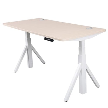 ApexDesk Quattro Series 60" Electric Adjustable Standing Computer Desk for Home and Office Width and Height Adjustable, Rectangular Oak - color: Oak Rectangular, size: 60" Rectangular