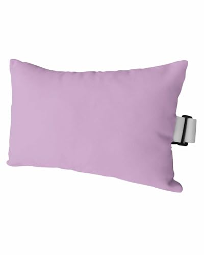 Outdoor Pillow for Lounge Chair with Strap & Insert Lavender Recliner Head Pillow Solid Purple Color Waterproof Headrest Patio Lumbar Pillows for Beach Pool Office Chaise Chair 12x20 Inch - color: Lavender Purple, size: 1 Pack - 12"x20"