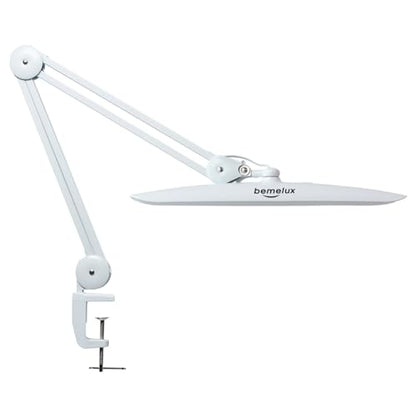 LED Desk Lamp with Clamp,Dimming Task Lamp for Reading Desktop Office Workbench Table Architect Sewing Study Home Craft,Bright 117PCS LEDs,2200 Lumens 20 Inch Metal Swivel Arm Work Lamp(White) - size: WHITE-NonCCT-Non Protective