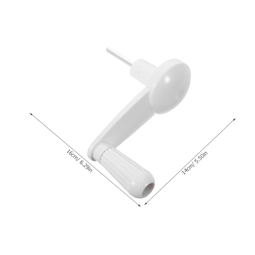 KOMBIUDA Router Lift Table Crank Handle - Plastic Manual Crank for Height-Adjustable Desks Workbenches Sit Stand Table Industrial Machine, 6x50mm Hex Shaft - color: White