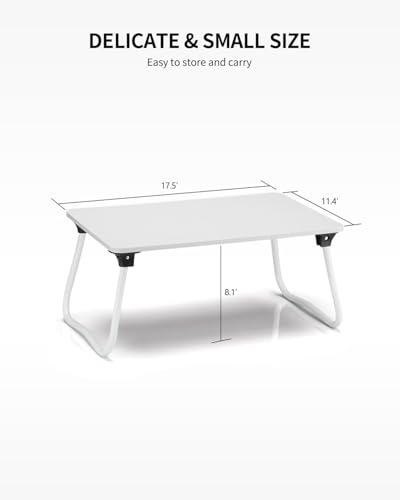 Ruxury Foldable Lap Desk Laptop Stand Bed Desk Table Tray, Breakfast Serving Tray, Portable & Lightweight Mini Table, Lap Tablet Desk for Sofa Couch Floor - White - color: Matte White