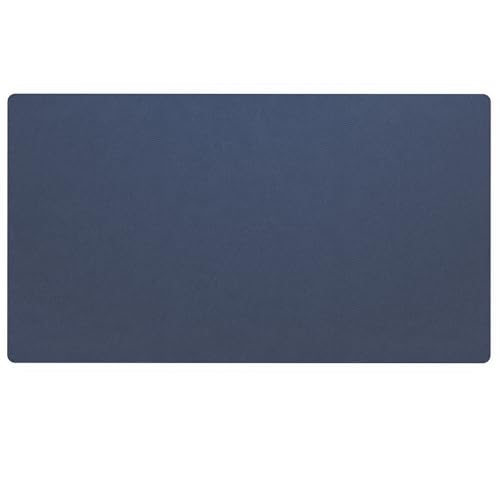 Nekmit Leather Desk Blotter Pad 36 x 20 Inches, Flat, Non-Slip, Waterproof, Blue - color: Blue, size: 36" x 20"