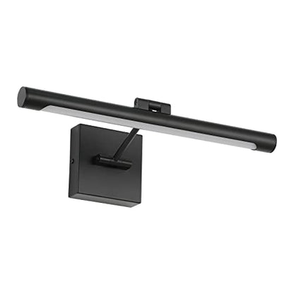 Joosenhouse LED Picture Light Fixtures 16.53" Inches Long Modern Black Wall Lamps with Rotatable Lighting Tube Picture Frame Lights for Paintings 7W(50W Eqv.) Hardwired Connection 3000K - color: Black, size: Dimmable 16.53" Long