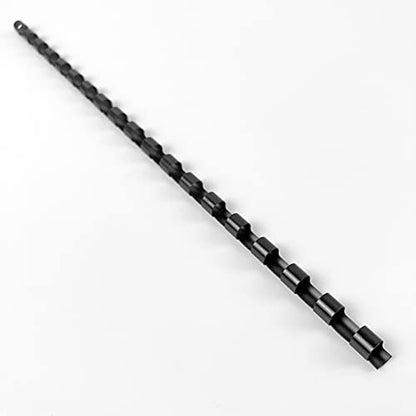 HOUYEE 100 Pack 1/4 Inch Plastic Binding Combs Spines, 19 Rings, Black | 6 mm Binder Combs for Letter Size Paper, 20 Sheets Capacity , for Book Binder Office School Supplies - size: 1/4 inch, 100 pack