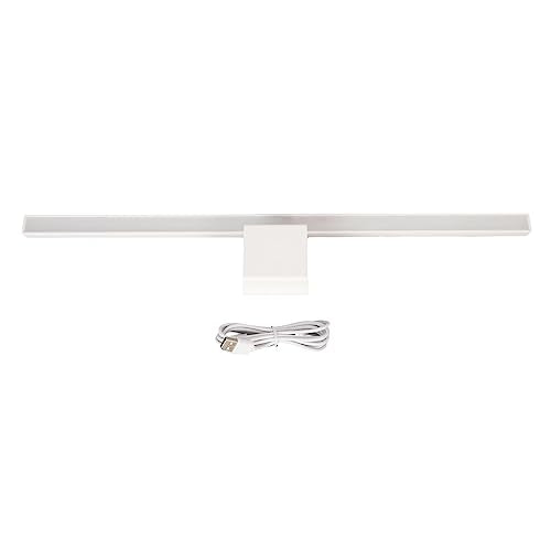 Monitor Light Bar Desk Light Bar 3 Switchable Light Modes Stepless Dimmable Touch Control Computer Screen Light Bar for Office Home White (White) - color: White