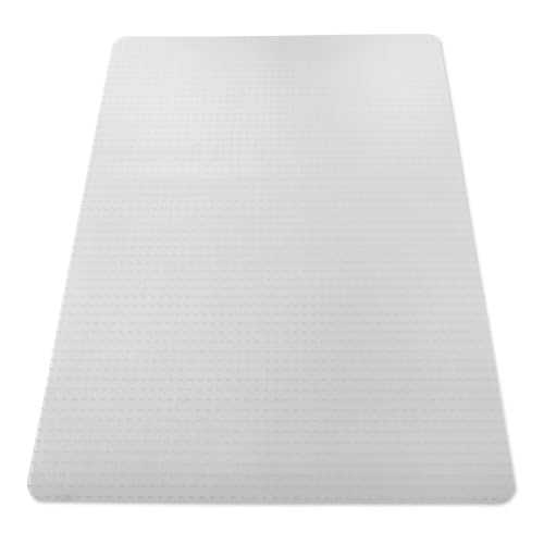 Amazon Basics Office Chair Mat for Low Pile Carpeted Floors, Clear Plastic with Studded Grips, 46" x 60", for Home or Office - size: 46" x 60"