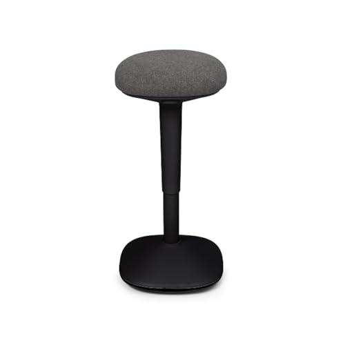 UPLIFT DESK Engage Stool – Active Stool with 360 Motion, Adjustable Height Standing Desk Stool from 21.8’’-31.4’’, Ergonomic Anti-Slip Office Chair Alternative (Graphite)
