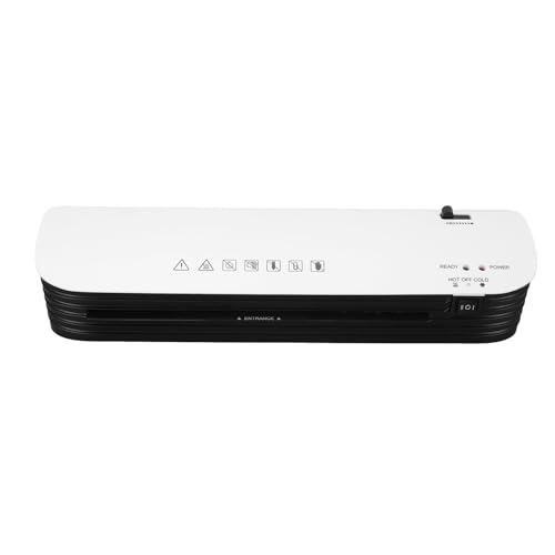 ViaGasaFamido A4 Hot Cold Laminator Machine 9 Inch Quick Warm Up with 50 Laminating Pouches and Paper Trimmer for Home Office School (US Plug 110‑120V)