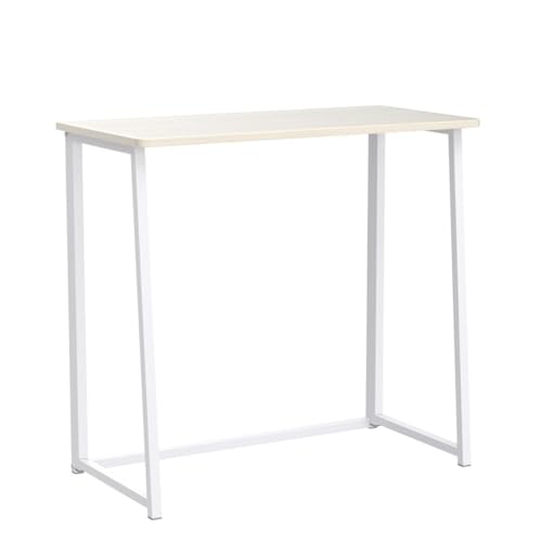 WOHOMO Folding Desk, 31.5" Foldable Computer Table for Small Spaces, Oak - color: Beige, size: Small Size:31.5 x 15.7