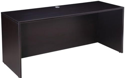 Boss Office Products Holland Executive U-Shape Desk with File Storage Pedestal and Hutch, 66", Mocha