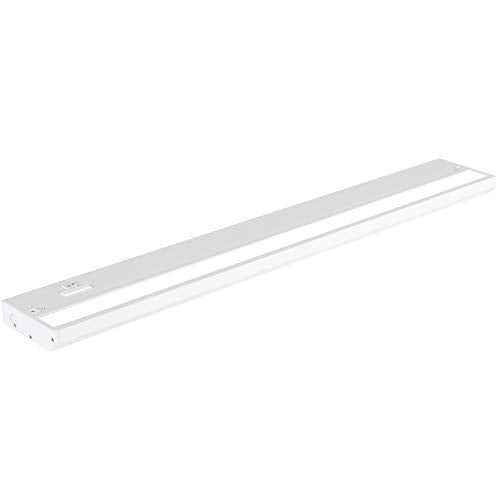 LED Under Cabinet Lighting Hardwired - 24 Inch White | 3CCT, Dimmable, Low-Profile, Linkable Fixture, Plug-In Option & Hi/Low Brightness Control - color: White, size: 24 Inch