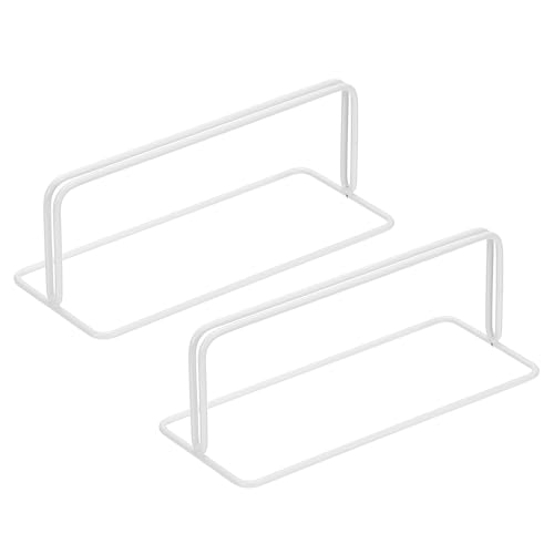 PATIKIL Baffle Desk Divider Clamp, 2 Pcs Punch-Free Base Desk Shield Clamp Desk Divider Partition Clamp Privacy Panel Bracket Holder for DEST Partition Support Office Desk, White - color: White