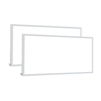 hykolity 2x4 LED Flat Panel Light,30W/40W/50W Dimmable,Drop Ceiling 2 Pack | Selectable Watts 0-10V Dimmable 5000K Daylight 6500LM ETL Recessed Light for Office Classroom Garage Replaces 3-Lamp Fixture