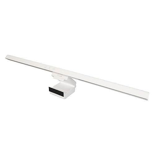 Monitor Light Bar Desk Light Bar 3 Switchable Light Modes Stepless Dimmable Touch Control Computer Screen Light Bar for Office Home White (White) - color: White