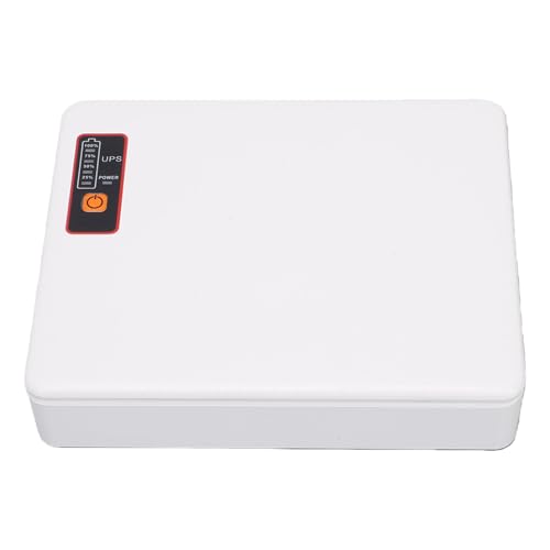 Mini UPS Battery Backup, ABS DC Uninterruptible Power Supply 12000mAh 18W with 5V 9V 12V Outputs, Router Modem Security Camera LED Light Backup for Home Office (US Plug)