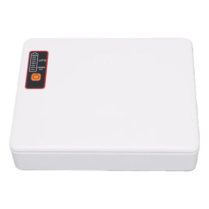 Mini UPS Battery Backup, ABS DC Uninterruptible Power Supply 12000mAh 18W with 5V 9V 12V Outputs, Router Modem Security Camera LED Light Backup for Home Office (US Plug)