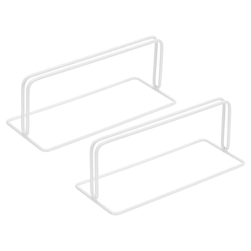 PATIKIL Baffle Desk Divider Clamp 2Pcs Punch-Free Base Desk Shield L White - color: White