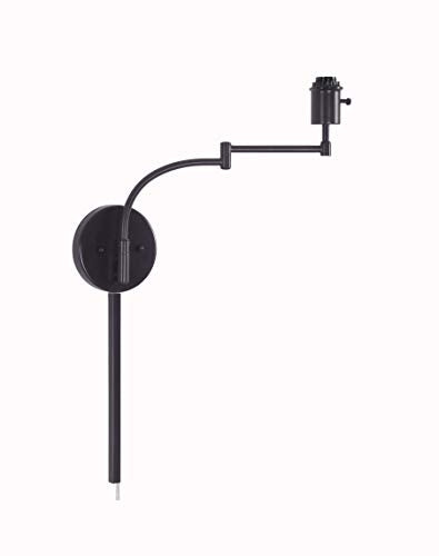 Kenroy Home Casual Wall Swing Arm Lamp ,18 Inch Height, 13 Inch Diameter, 20.5 Inch Ext with Oil Rubbed Bronze Finish