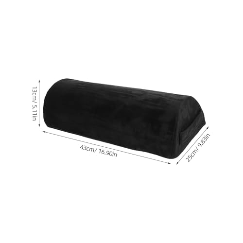 Yardwe -Desk Memory Foam Foot Cushion with Handle, Non-Slip Washable Black Footrest for Office, Home, Travel Comfort and Leg Support