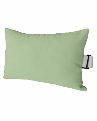 Outdoor Pillow for Lounge Chair with Strap & Insert Sage Green Recliner Head Pillow Solid Green Color Waterproof Headrest Patio Lumbar Pillows for Beach Pool Office Chaise Chair 12x20 Inch - color: Sage Green, size: 1 Pack - 12"x20"